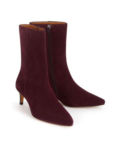 Bottines en Daim Maggi violettes - Talon 5 cm
