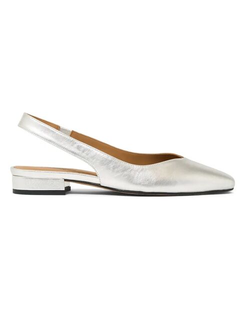 Slingbacks en Cuir Maggie champagne