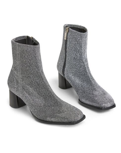 Boots Margret argentées - Talon 5 cm