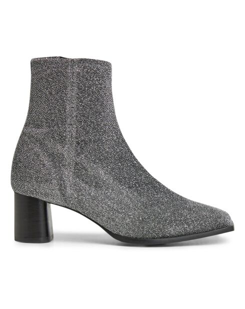 Boots Margret argentées - Talon 5 cm