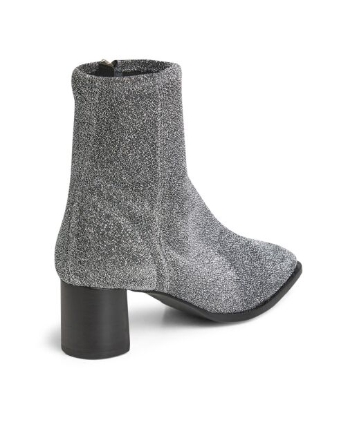 Boots Margret argentées - Talon 5 cm