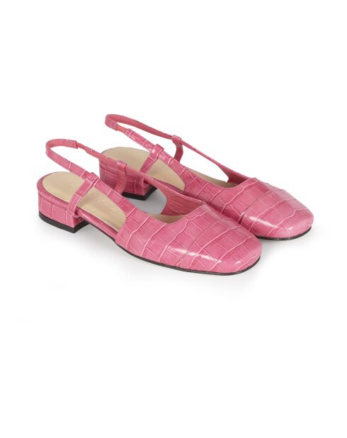 Slingbacks en Cuir Mia roses