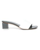 Mules en Cuir Mildred blanches