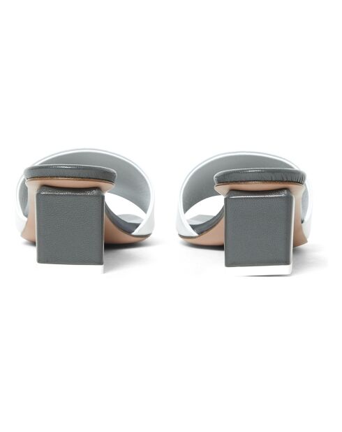 Mules en Cuir Mildred blanches