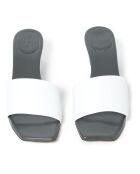 Mules en Cuir Mildred blanches