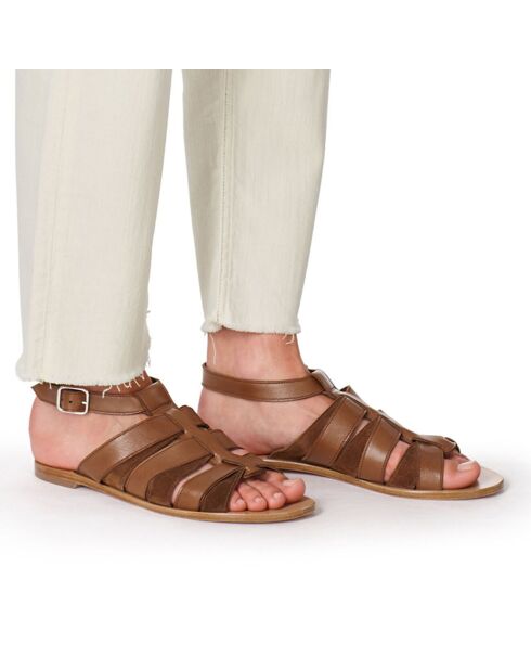 Sandales en Cuir d'Agneau Anae noisette