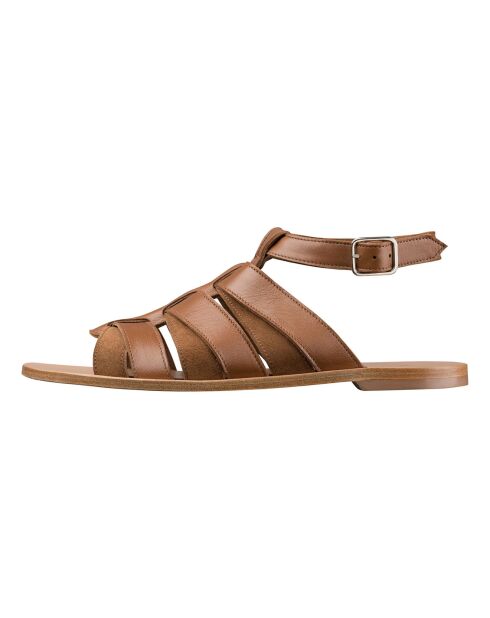 Sandales en Cuir d'Agneau Anae noisette