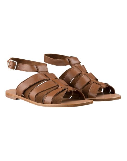 Sandales en Cuir d'Agneau Anae noisette