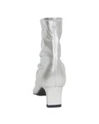 Bottines à talons en Cuir argentées