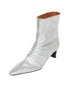 Bottines à talons en Cuir argentées