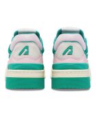 Baskets en Cuir Bicolore CLC Low vertes
