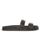 Mules Gum en Cuir chocolat