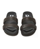 Mules Gum en Cuir chocolat