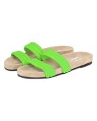 Mules Gum en Cuir vert fluo