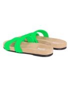 Mules Gum en Cuir vert fluo