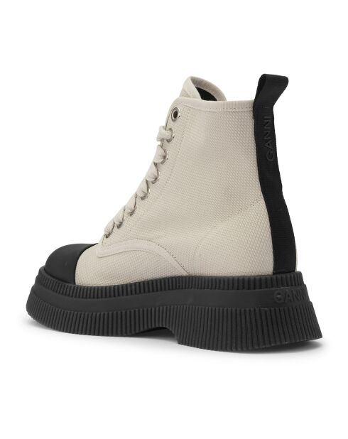 Creepers ecru canvas laarzen