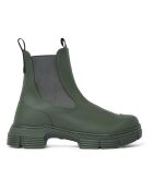 Chelsea Boots Basses en Gomme Recyclée vert kaki