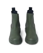 Chelsea Boots Basses en Gomme Recyclée vert kaki