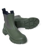 Chelsea Boots Basses en Gomme Recyclée vert kaki