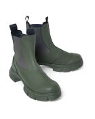 Chelsea Boots Basses en Gomme Recyclée vert kaki
