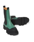 Chelsea Boots Mi-Hautes en Cuir vertes