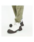 Boots à Lacets en Matières Recyclées écru