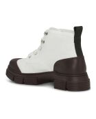 Boots à Lacets en Matières Recyclées écru
