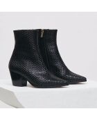 Boots en Cuir Tejas noires - Talon 5 cm