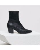 Boots en Cuir Tejas noires - Talon 5 cm