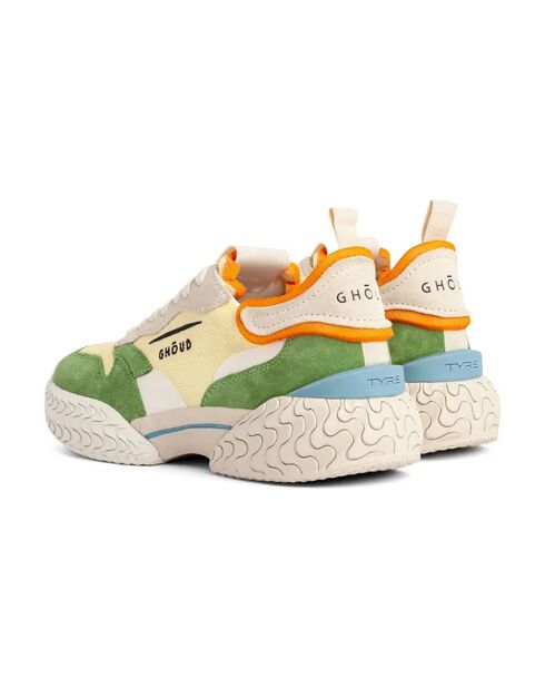 Baskets en Cuir Tyre vertes
