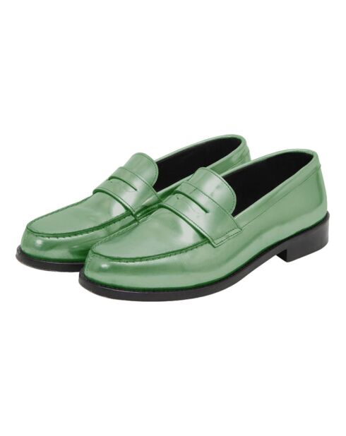 Mocassins en Cuir Moc verts