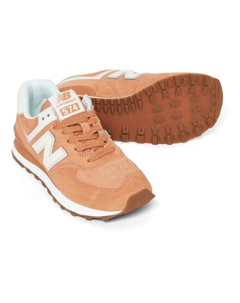Baskets en Cuir 574 cuivre