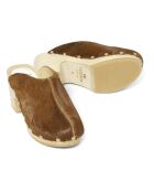 Sabots en Cuir Yanaki caramel - Talon 7.5 cm