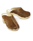 Sabots en Cuir Yanaki caramel - Talon 7.5 cm