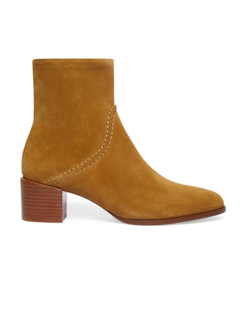 Bottines en Cuir Suede 45MM ocre