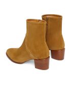Bottines en Cuir Suede 45MM ocre