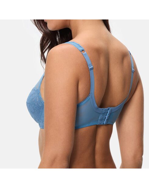Soutien-gorge avec armatures Coeur Croisé Feminin Dentelle bleu