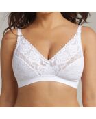 Soutien-gorge sans armatures Flower Elegance blanc