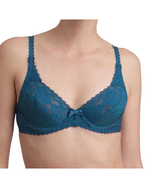 Soutien-gorge avec armatures Flower Elegance bleu