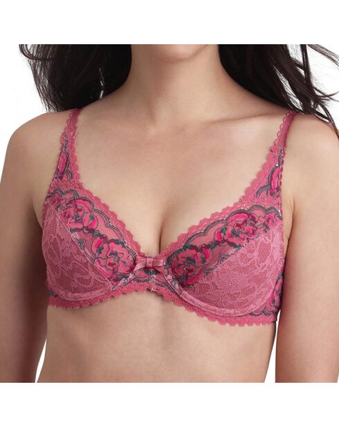Soutien-gorge avec armatures Flower Elegance rose