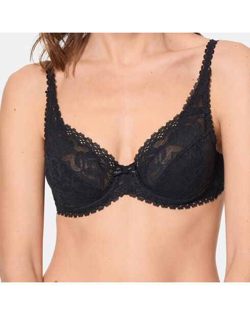 Soutien-gorge avec armatures Flower Elegance noir