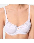Soutien-gorge balconnet Flower Elegance blanc