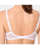 Soutien-gorge balconnet Flower Elegance blanc