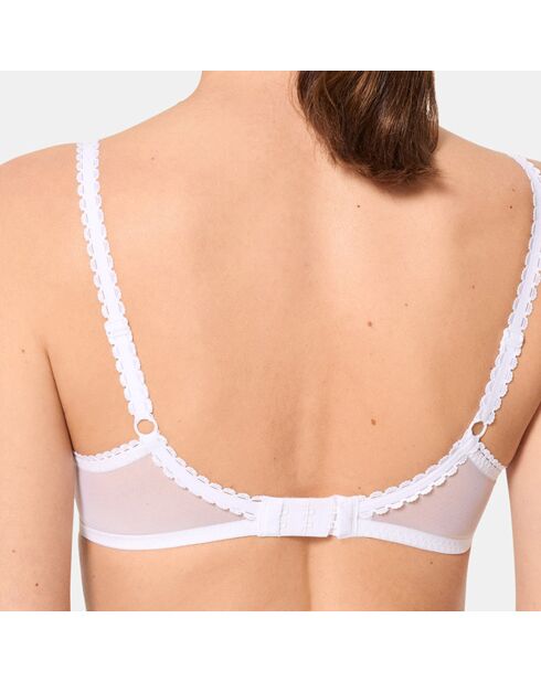 Soutien-gorge balconnet Flower Elegance blanc