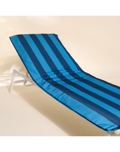 Housse de bain de soleil Biarritz turquin - 70x190 cm