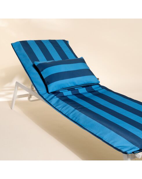 Housse de bain de soleil Biarritz turquin - 70x190 cm