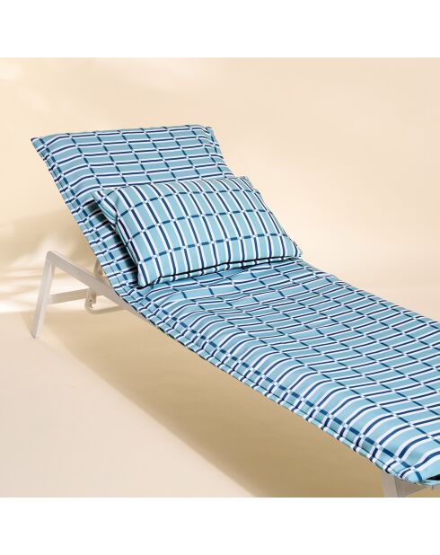 Housse de bain de soleil Madera jade - 70x190 cm