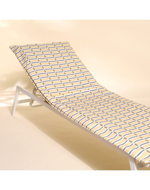 Housse de bain de soleil Madera paille - 70x190 cm