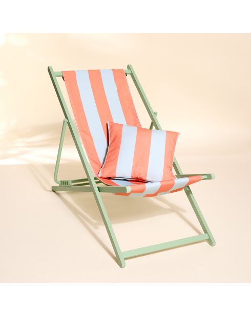 Housse de chilienne Outdoor Biarritz paprika - 43x144 cm