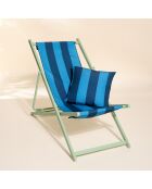 Housse de chilienne Outdoor Biarritz turquin - 43x144 cm